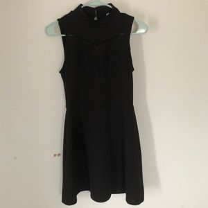 Xhilaration Black Flower Lace Tank Dress